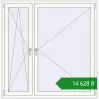 Ціноутворення Вікна 1520x1550 мм REHAU Euro 70 Білий (RAL 9016) з двох сторін. Ціна: ₴14,627.50