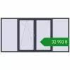 Ціноутворення Вікна 3000x1500 мм REHAU Euro 70 ANTHRACITE_GREY_STRUKTURAL з двох сторін. Ціна: ₴32,992.93