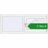 Ціноутворення Вікна 1400x550 мм REHAU Euro 70 Білий (RAL 9016) з двох сторін. Ціна: ₴5,966.18
