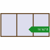 Ціноутворення Вікна 2900x1400 мм REHAU Euro 60 WALNUT з двох сторін. Ціна: ₴14,166.69