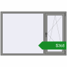 Ціноутворення Вікна 1800x1200 мм Altest Pony 375 RAL 9007 Grey aluminium з двох сторін. Ціна: $367.77