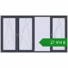 Ціноутворення Вікна 2680x1480 мм REHAU Euro 60 ANTHRACITE_GREY_STRUKTURAL з двох сторін. Ціна: ₴27,414.24