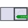 Ціноутворення Вікна 2200x1100 мм REHAU SYNEGO MD ANTHRACITE_GREY_STRUKTURAL з двох сторін. Ціна: ₴23,451.79