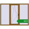 Ціноутворення Вікна 1830x1400 мм REHAU SYNEGO MD LIGHT_OAK з двох сторін. Ціна: $508.93