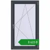 Ціноутворення Вікна 800x1400 мм REHAU Euro 60 ANTHRACITE_GREY_STRUKTURAL з двох сторін. Ціна: ₴8,622.94