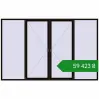 Ціноутворення Вікна 3620x2300 мм REHAU SYNEGO MD BLACK_BROWN з двох сторін. Ціна: ₴59,422.81