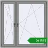 Ціноутворення Вікна 1500x1500 мм Altest Pony 375 RAL 9007 Grey aluminium з двох сторін. Ціна: ₴26,177.97