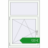 Ціноутворення Вікна 800x1200 мм REHAU Euro 60. Ціна: €120.35