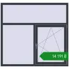 Ціноутворення Вікна 1600x1500 мм REHAU Euro 60 ANTHRACITE_GREY_STRUKTURAL з двох сторін. Ціна: ₴14,191.43
