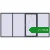 Ціноутворення Вікна 3000x1500 мм REHAU Euro 60 ANTHRACITE_GREY_STRUKTURAL з двох сторін. Ціна: ₴21,715.11