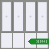 Ціноутворення Вікна 2400x2400 мм Altest Pony 375 RAL 9007 Grey aluminium з двох сторін. Ціна: ₴33,593.74