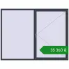Ціноутворення Вікна 2500x1900 мм REHAU SYNEGO MD ANTHRACITE_GREY_STRUKTURAL з двох сторін. Ціна: ₴35,360.00