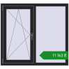 Ціноутворення Вікна 1200x1100 мм REHAU Euro 70 BLACK_ULTI-MATT з двох сторін. Ціна: ₴11,162.75
