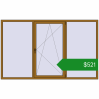 Ціноутворення Вікна 2570x1570 мм REHAU Brillant-Design LIGHT_OAK з двох сторін. Ціна: $521.18
