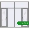 Ціноутворення Вікна 2200x2000 мм Altest Pony 375 RAL 9007 Grey aluminium з двох сторін. Ціна: ₴36,713.64