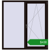 Ціноутворення Вікна 1500x1600 мм REHAU Brillant-Design BLACK_BROWN з двох сторін. Ціна: $437.82