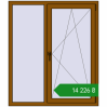 Ціноутворення Вікна 1200x1400 мм REHAU Euro 70 GOLDEN OAK з двох сторін. Ціна: ₴14,226.30