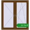 Ціноутворення Вікна 1300x1400 мм REHAU SYNEGO MD WALNUT з двох сторін. Ціна: ₴23,705.56