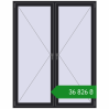 Ціноутворення Вікна 1600x2050 мм REHAU SYNEGO MD BLACK_ULTI-MATT з двох сторін. Ціна: ₴36,825.97