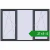 Ціноутворення Вікна 2300x1500 мм REHAU Euro 70 ANTHRACITE_GREY_STRUKTURAL з двох сторін. Ціна: ₴27,680.62