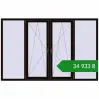 Ціноутворення Вікна 2500x1600 мм REHAU Euro 70 BLACK_BROWN з двох сторін. Ціна: ₴34,932.65