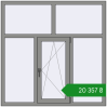 Ціноутворення Вікна 1500x1500 мм Altest Pony 375 RAL 9007 Grey aluminium з двох сторін. Ціна: ₴20,357.16