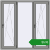 Ціноутворення Вікна 1500x1500 мм Altest Pony 375 RAL 9007 Grey aluminium з двох сторін. Ціна: $598.14