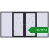 Ціноутворення Вікна 3000x1600 мм REHAU Euro 60 BLACK_ULTI-MATT з двох сторін. Ціна: ₴26,327.40