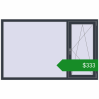 Ціноутворення Вікна 1920x1200 мм REHAU Euro 70 ANTHRACITE_GREY_STRUKTURAL з двох сторін. Ціна: $333.25