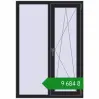 Ціноутворення Вікна 1005x1450 мм REHAU Euro 60 BLACK_ULTI-MATT з двох сторін. Ціна: ₴9,683.64
