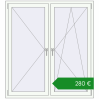 Ціноутворення Вікна 1400x1540 мм REHAU Euro 60 Білий (RAL 9016) з двох сторін. Ціна: €280.40