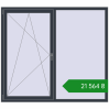 Ціноутворення Вікна 1800x1600 мм REHAU Euro 70 ANTHRACITE_GREY_STRUKTURAL з двох сторін. Ціна: ₴21,563.85