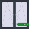 Ціноутворення Вікна 1800x1800 мм REHAU Euro 70. Ціна: €681.05