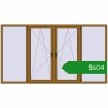 Ціноутворення Вікна 2800x1550 мм REHAU Euro 70 LIGHT_OAK з двох сторін. Ціна: $604.38