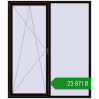 Ціноутворення Вікна 1800x2100 мм REHAU Euro 70 BLACK_BROWN з двох сторін. Ціна: ₴23,871.10