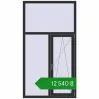 Ціноутворення Вікна 1100x2000 мм REHAU Euro 60 ANTHRACITE_GREY_GLATT з двох сторін. Ціна: ₴12,540.36