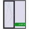 Ціноутворення Вікна 1800x2250 мм REHAU Euro 70 BLACK_ULTI-MATT з двох сторін. Ціна: ₴23,897.40