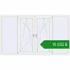 Ціноутворення Вікна 2600x1500 мм REHAU Euro 60 Білий (RAL 9016) з двох сторін. Ціна: ₴15,531.60