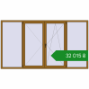 Ціноутворення Вікна 2800x1550 мм REHAU Brillant-Design LIGHT_OAK з двох сторін. Ціна: ₴32,015.49
