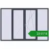 Ціноутворення Вікна 2500x1700 мм REHAU Euro 60 ANTHRACITE_GREY_STRUKTURAL з двох сторін. Ціна: ₴23,517.05