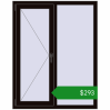 Ціноутворення Вікна 1100x1400 мм REHAU Euro 70 BLACK_BROWN з двох сторін. Ціна: $292.96