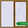 Ціноутворення Вікна 1800x1800 мм REHAU Euro 70 GOLDEN OAK з двох сторін. Ціна: ₴23,204.28