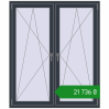 Ціноутворення Вікна 1340x1580 мм REHAU Euro 70 ANTHRACITE_GREY_STRUKTURAL з двох сторін. Ціна: ₴21,736.28