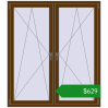 Ціноутворення Вікна 1450x1650 мм REHAU SYNEGO MD WALNUT з двох сторін. Ціна: $629.33