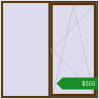 Ціноутворення Вікна 2300x2300 мм REHAU Euro 60 WALNUT з двох сторін. Ціна: $555.20