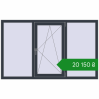 Ціноутворення Вікна 1800x1100 мм REHAU SYNEGO MD ANTHRACITE_GREY_STRUKTURAL з двох сторін. Ціна: ₴20,150.02