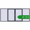 Ціноутворення Вікна 3350x1480 мм REHAU Euro 70 ANTHRACITE_GREY_STRUKTURAL з двох сторін. Ціна: ₴40,717.97
