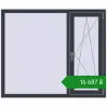 Ціноутворення Вікна 1400x1180 мм REHAU Brillant-Design ANTHRACITE_GREY_STRUKTURAL з двох сторін. Ціна: ₴16,686.50