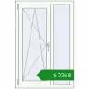 Ціноутворення Вікна 800x1200 мм REHAU Euro 60 Білий (RAL 9016) з двох сторін. Ціна: ₴6,026.40