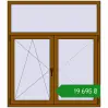 Ціноутворення Вікна 1400x1600 мм REHAU Euro 70 GOLDEN OAK з двох сторін. Ціна: ₴19,694.69